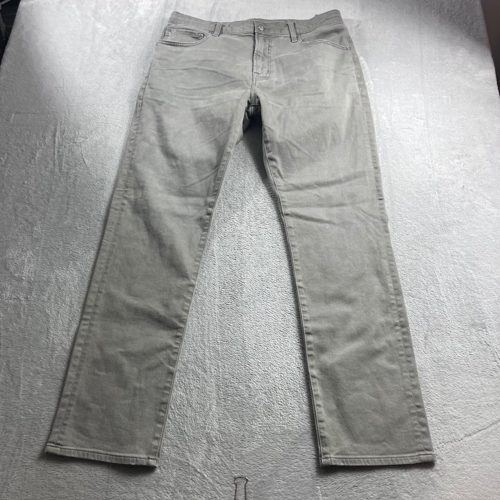 AG Adriano Goldschmied Everett Slim Straight Grey Pants Mens 35x32 1794HYD